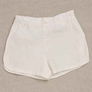 Clean Girl Elevated Basics White Chino Shorts‎ (S) 3 Inch Staple Summer Piece